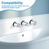 3Pieces Multipurpose Shower Knob Replacement Set Banthroom Accessory With Tub Faucet Handles In Matte Designs Finish