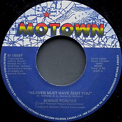 7inch Record BONNIE POINTER - Heaven Must Have Sent You M1459F MOTOWN 1979 Canada Soul/Funk Used