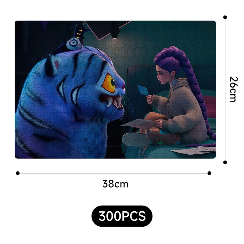 Yeni Kpop Şeytan Avcıları 38*26Cm 300 Parça Yapboz Oyuncakları Rumi Mira Zoey Huntrix Karakter Desenli Masa Oyunu Dekor Çocuk Hediye