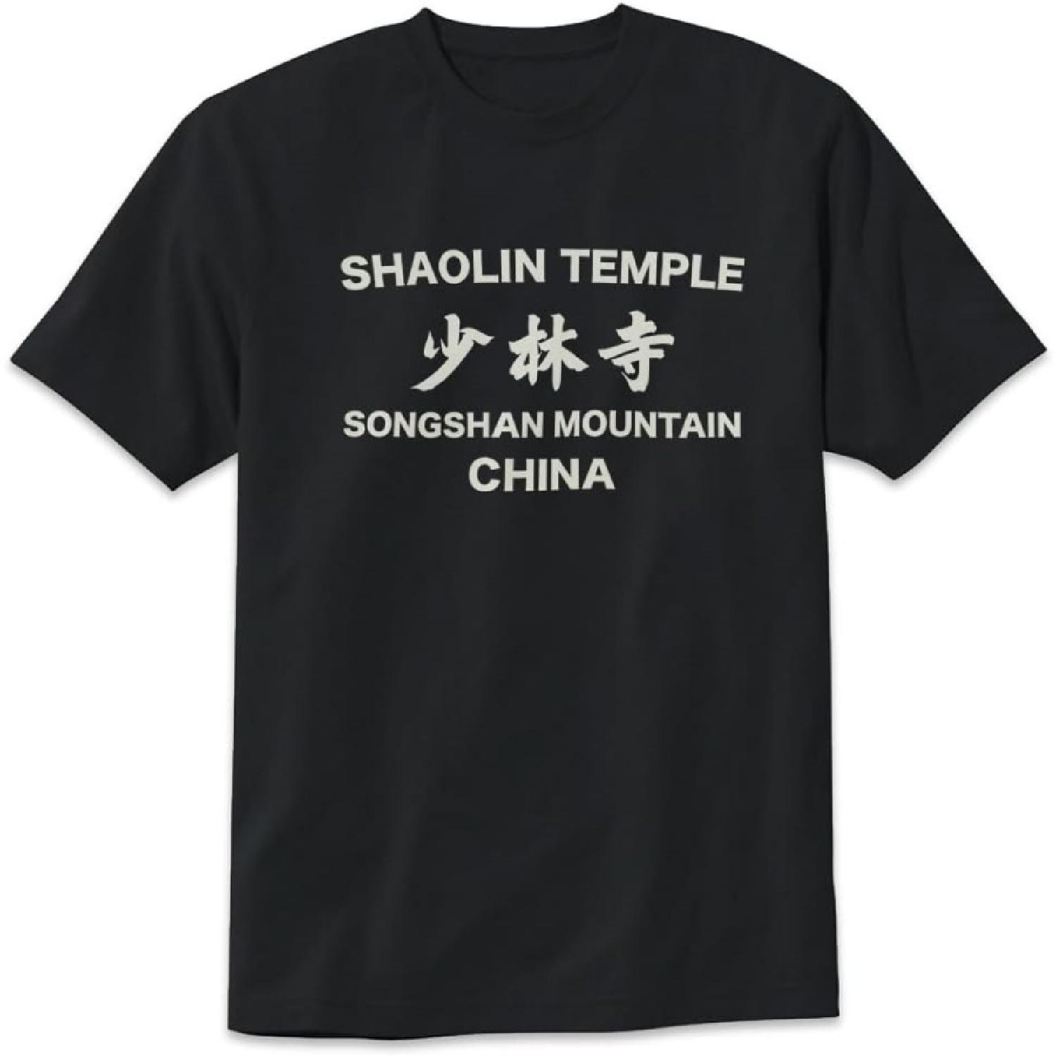 Футболка Храм Шаолинь Шаолинь Кунг-фу Китайские Боевые Искусства Унисекс Дизайн Футболка с Коротким Рукавом Унисекс Рубашка S