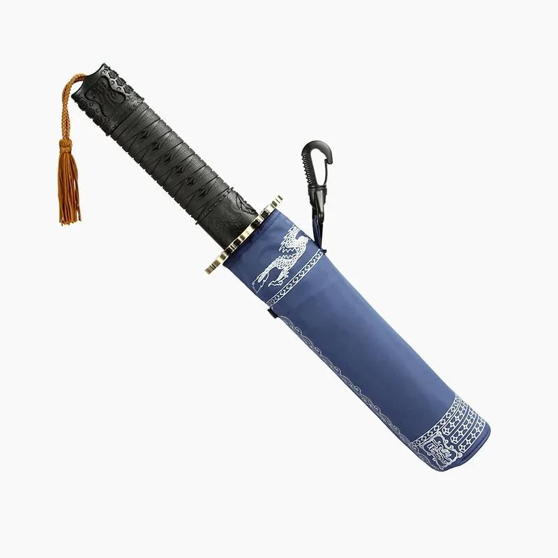 Japanese Samurai Sword Knife Umbrella Luxury Strong Windproof Woman Men Rain Umbrellas Travel Anti UV Cosplay Automatic Parasol
