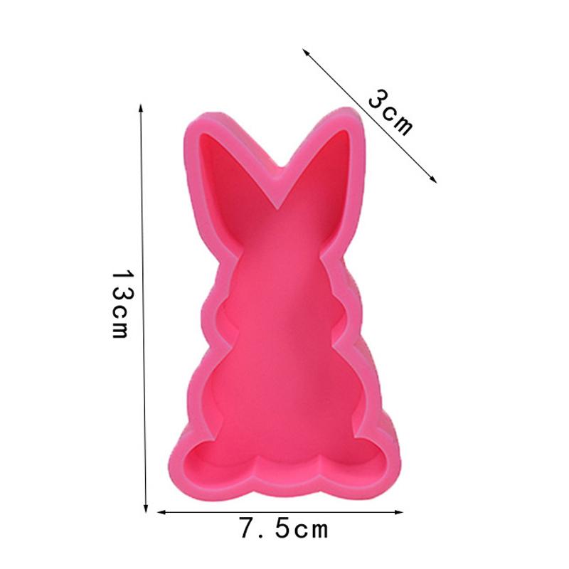 Cute Rabbit Silicone Mold 3D Animal Candle Scented Making Epoxy Mould DIY Handmade Easter Gift Baking Tools Home Decor