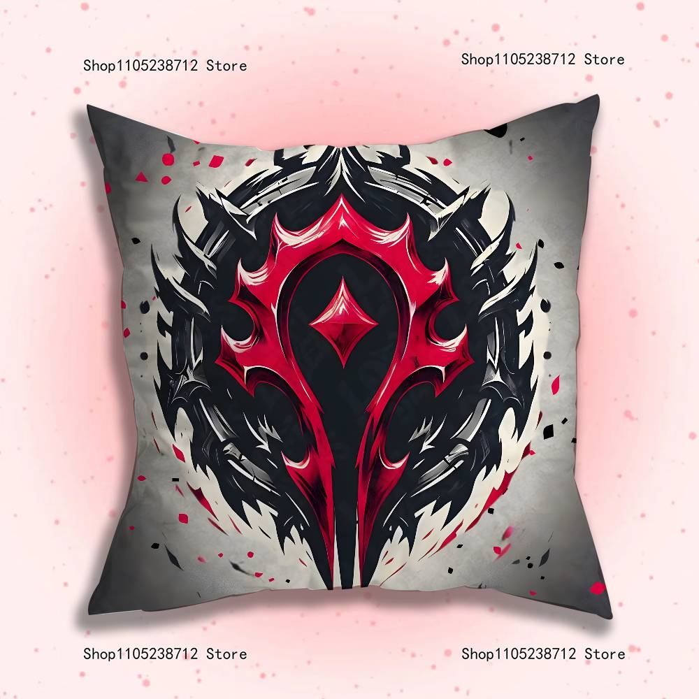 Worlds Of W-Warcrafts Game Pillow Case Plush Fabric Soft Pillowcase Double Sided Print Sofa Cushion Cover Throw
