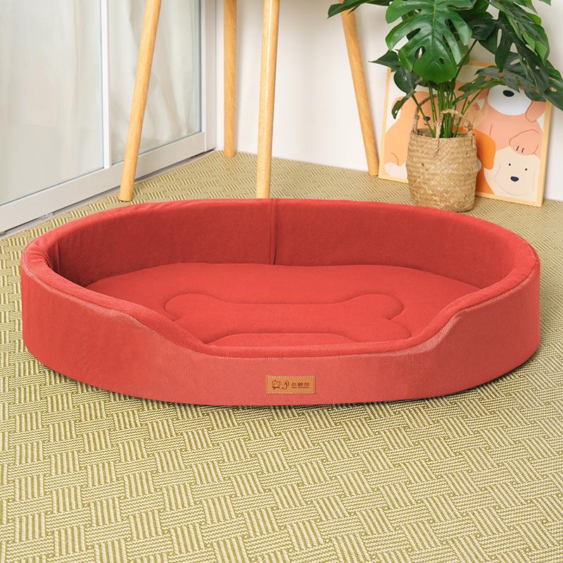 Dog Bed Mat Moisture-Proof All Season Use Chew Resistant Oxford Fabric Modern Solid Memory Foam Pet House