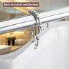 12 Pack Rust Proof Metal Shower Curtain Hooks Double Glide Curtain Rings for Bathroom Shower Rods