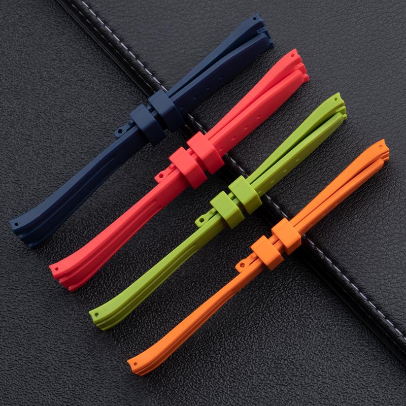 High Quality Liquid Silicone Rubber Watchband Replacement For 41mm Dial AP Strap For 15400/15500/26331 Pin Buckle Bracelet