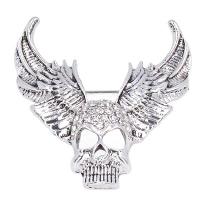 Drill Skull Brooch Sparkling  S Fashion Personality Brooch Accessories for Suit Coat