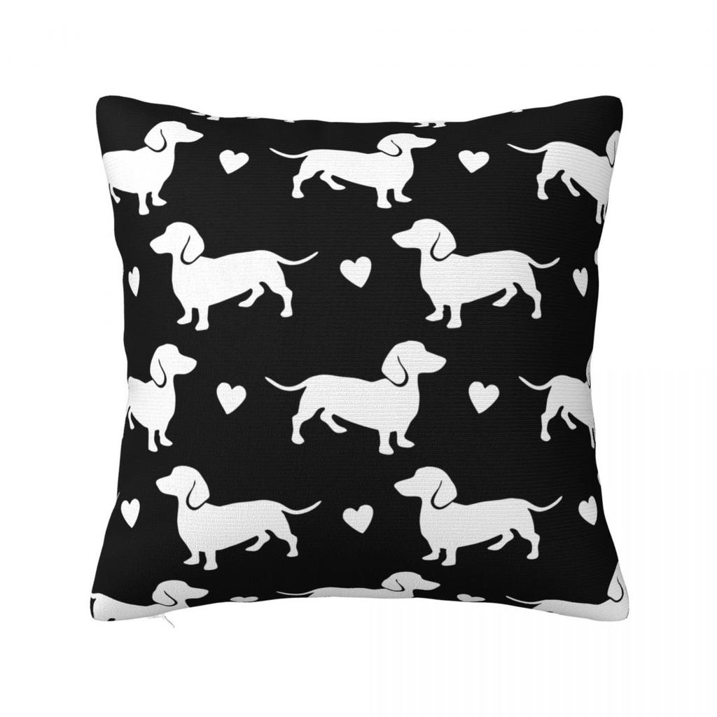 My Lovely Daschund Pillow Case Dachshund Wiener Sausage Doxie Dog Cushion Cover Awesome Zipper Decorative Pillowcover for Seat