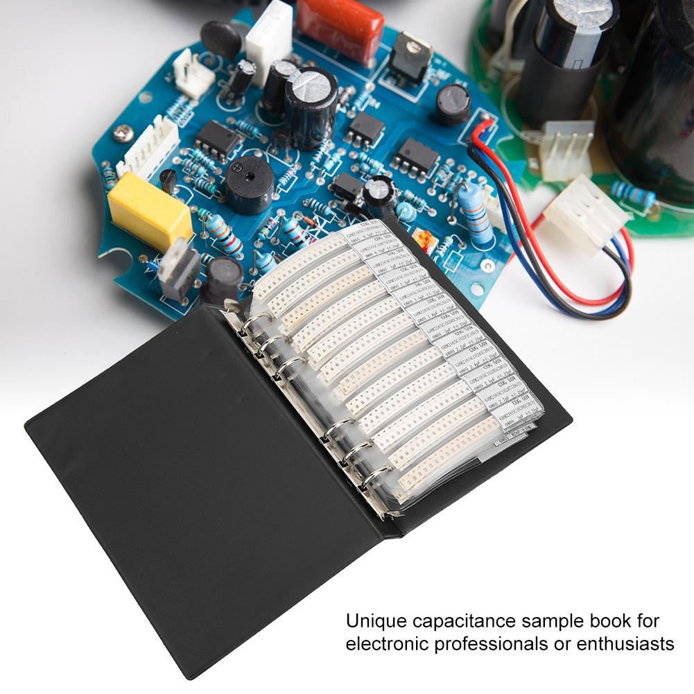 0805 Series 92 Types Capacitors Electronic Components Kit Plastic Sample Book Black