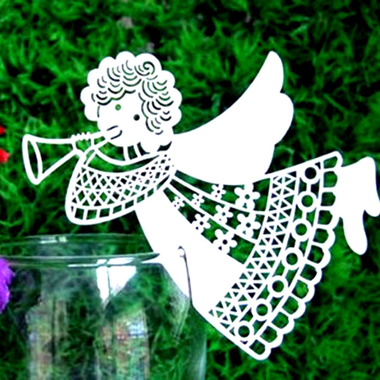 

50Pcs /Lot Red Wine Cup Card Girl Hollow Wedding Place Card Angel Shaped Bird Butterfly Pupil Elegant Design