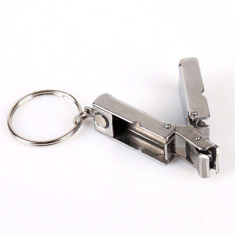 1Pcs Mini Nail Clippers Collapsible Portable Travel Fingernail Nail Scissors Cutter Stainless Steel Manicure Tools Clippers серебряный