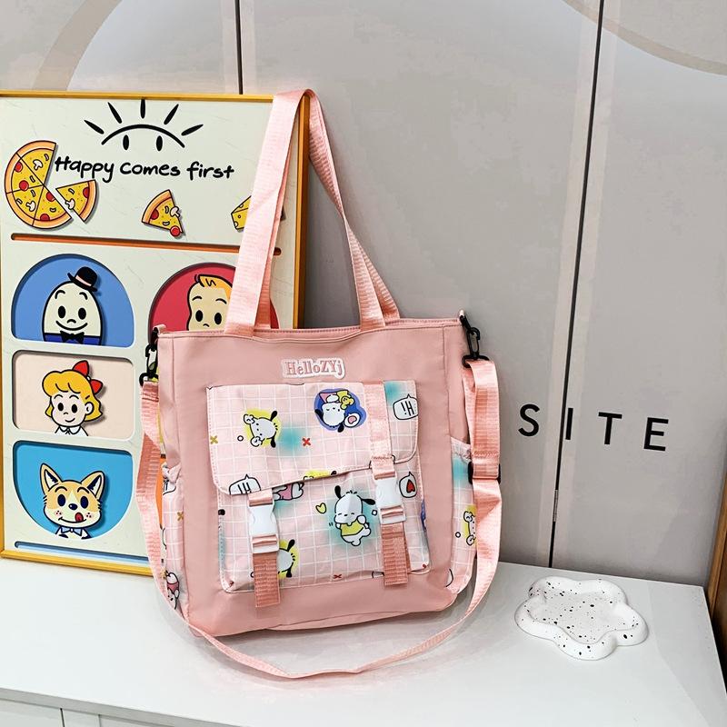 Tuition Bag 2025 New Fashionable Sweet Shoulder Bag Printed Handbag Messenger Bag Large Capacity Women's Bag