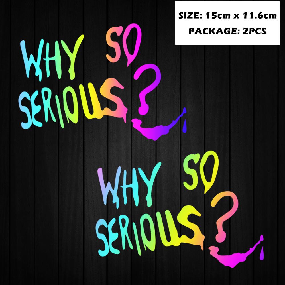 

Джокер, почему такой серьезный Светоотражающие наклейки для мотоциклов Декор Мото Скутер Корпус Ветровое стекло Шлем Внешние аксессуары Наклейка