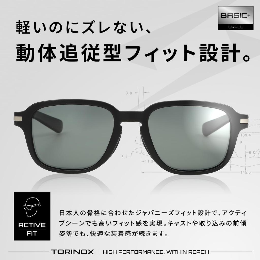 Torinox Sunglasses Men Driving Polarized Lightweight UV400 Fishing Sports Mattblack Black Basic+