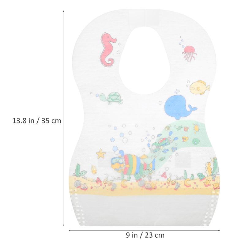 40 Pcs Disposable Bib Baby Bibs for Eating Apron Kids Meal Feeding Girls Infant Waterproof