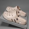 Zuecos Huecos de Color Sólido para Hombre de Talla Grande, Zapatillas EVA Cómodas Antideslizantes Duraderas de Suela Blanda para Actividades de Interior y Exterior para Hombre