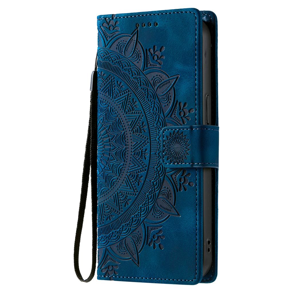 Phone Case For Honor Play10A 4G / X5c Plus 4G / X5c 4G Imprinted Totem Skin Feel Wallet Leather Phone Cover with Hand Strap