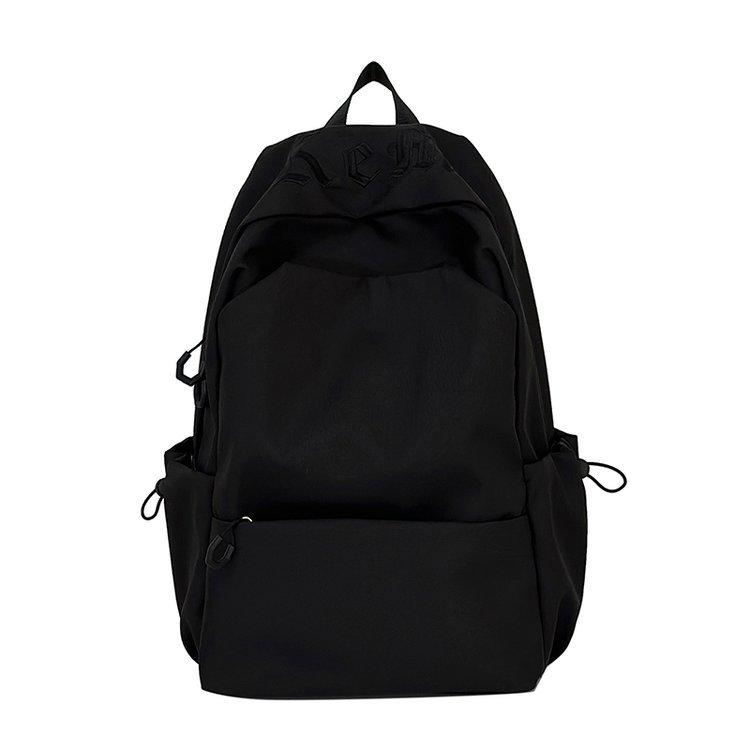 Schoolbag Women's 1011 New Large-capacity Ins Mori Solid Color Simple Schoolbag Junior High School Student Travel Backpack