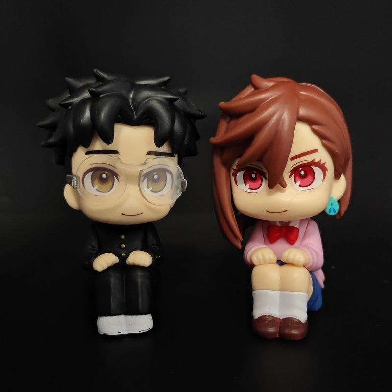 Cartoon Q Version Dandadan Okarun Momo Ayase Series Desktop Model Ornament Toys Window Display Collectible Periphery Fun Gifts