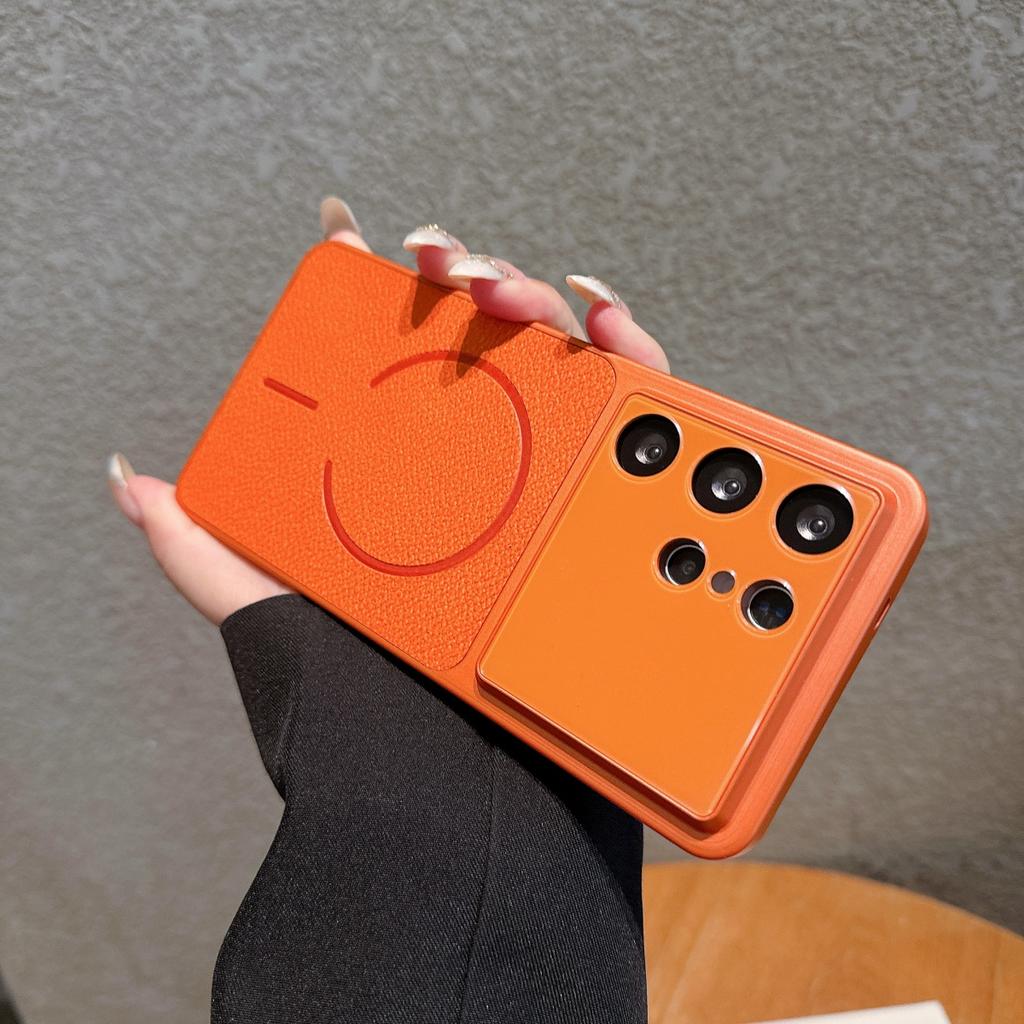 Original Leather Camera Protect Phone Case For Samsung S26 S25 S24 FE Ultra Plus For Magsafe Magnetic Charging Shockproof Cover