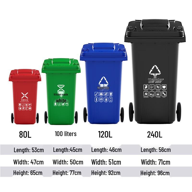 Outdoor Classified Plastic Trash Can