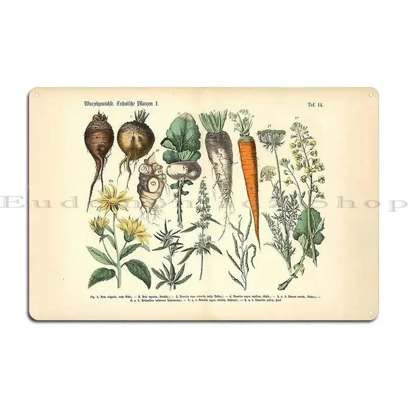 Vegetable Print Metal Plaque Poster Mural Printed Pub Garage Designing Tin Sign Poster