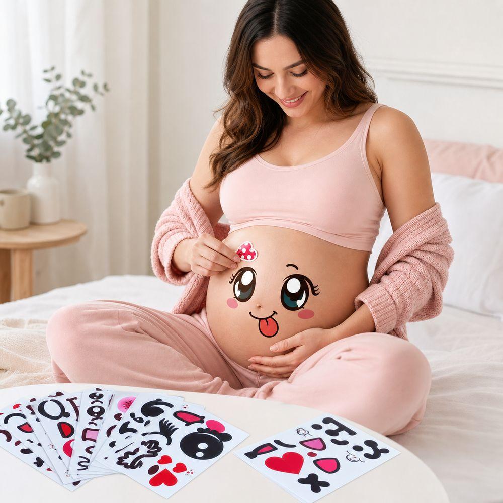 9PCS/Set Peel and Stick Pregnancy Belly Stickers Baby Bump Stickers Pregnancy Photoshoots