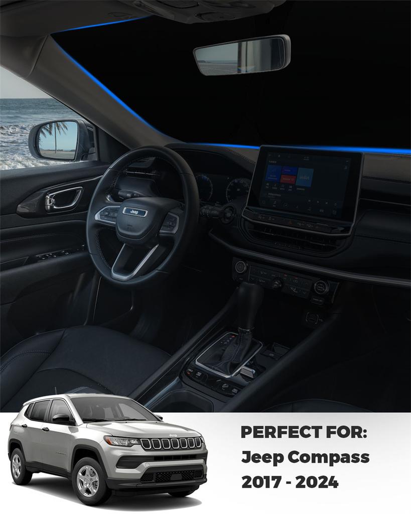 Windshield Sun Shade Accessories Sunshade Front Window Sun Visor Protector Foldable Blocks UV Rays For Jeep Compass 2017-2025