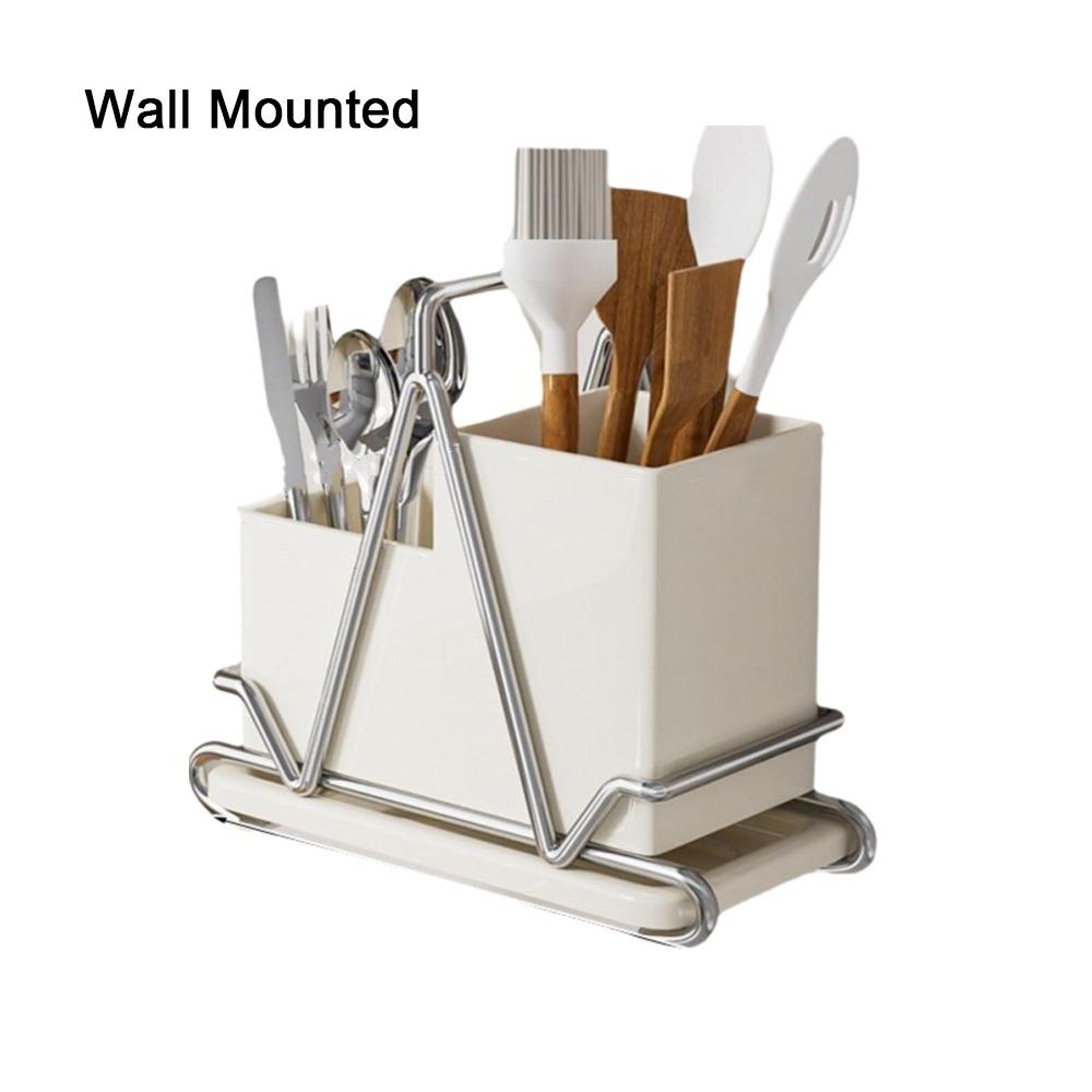 Stainless Steel Chopsticks Storage Box Countertop Type Utensil Holder Cutlery Organizer  for Home