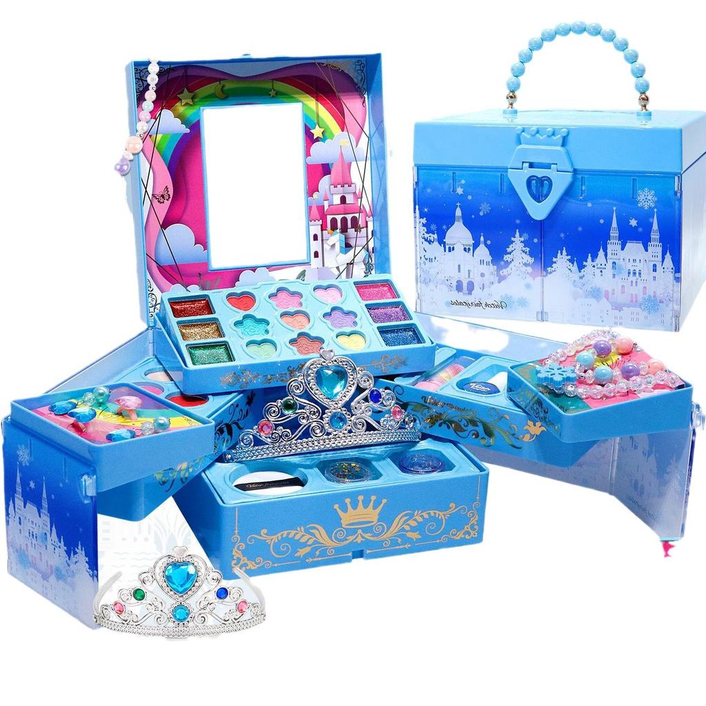 Children'S Play House Girl Cosmetics Ice And Snow Set Princess Manicure Toy Gift Box Birthday Gift