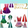Conjunto de Fantasia de Halloween Hocus Pocus Winifred Sarah Sanderson para Crianças Perfeito Para Festas a Fantasia!