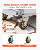 Platform Truck, 907.18 Kg Capacity, Heavy Duty Steel Flatbed Cart with Swivel Wheels and Handle, Foldable Platform Hand Push Truck Dolly, for