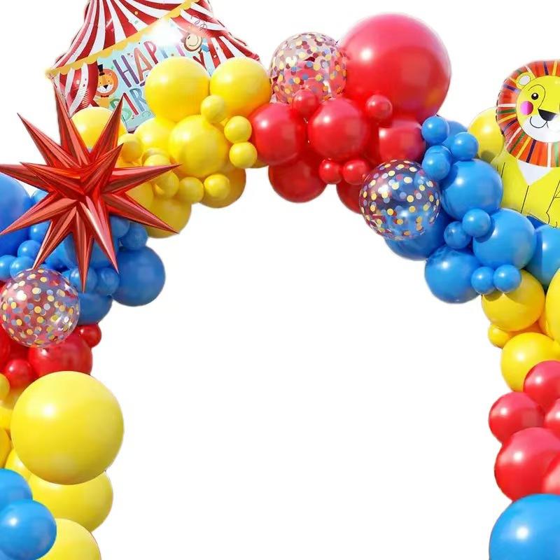 Space Themed Rocket Balloon Set Latex Wreath Arch Astronaut Balloon Chain Kids Birthday Party