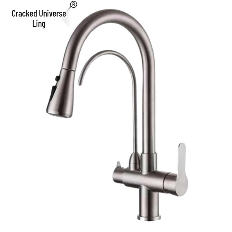 Lieling 304 Stainless Steel Pull-Out Kitchen Faucet