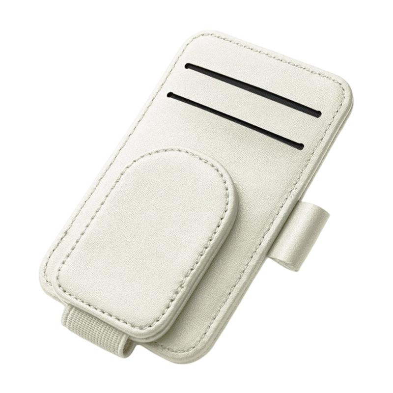Leather Storage Clip Auto Interior Accessory Car Glasses Holder Card Clip Eyeglass Hanger Organizer Clip for Sun Visors