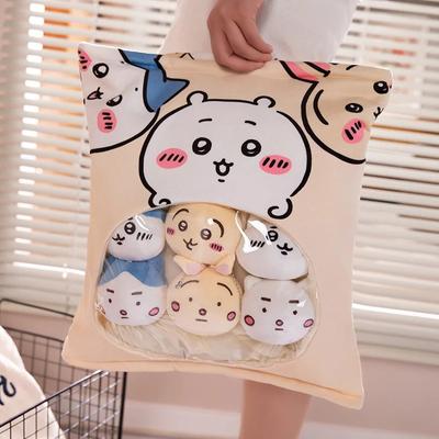Karikatür Bir Torba Kedi Atıştırmalıkları Bebek Atma Yastığı İnternet Ünlü Atıştırmalık Çantası Peluş Oyuncak Yaratıcı Ofis Yastığı