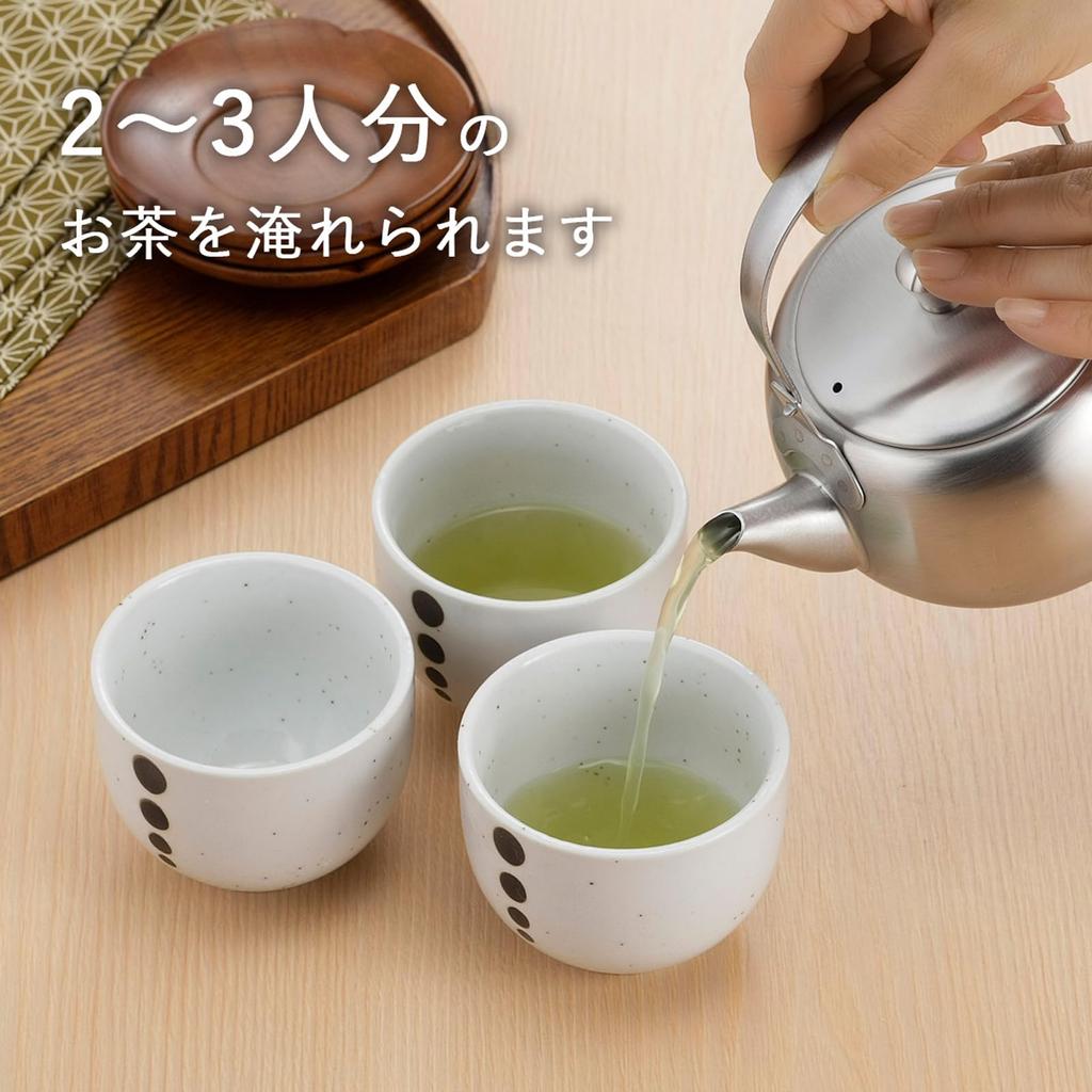 KOGU Teegeschirr Teekanne aus Edelstahl für 2 bis 3 mit Teematte Tsubame Sanjo Shimomura Planung [Hergestellt Japan] Stahl, unzerbrechlich, leicht, Tassen,