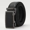 Frosted Automatic Buckle Edge Two-Layer Cowhide Belt, Business And Leisure Men'S Trendy Belt