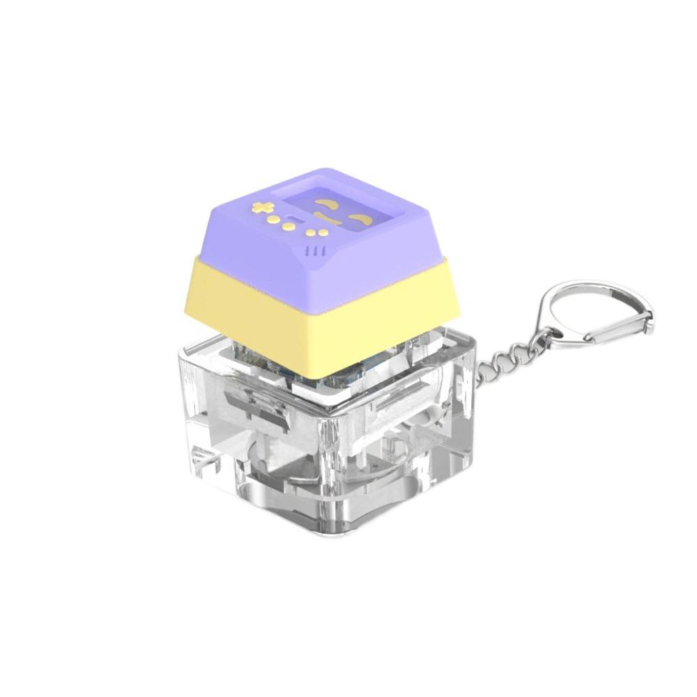 Diy Keycaps Toy Keyboard Fidget Toys Stress Relief with Keychain Keyboard Keychain Finger Button Button Shaft Tester Adults