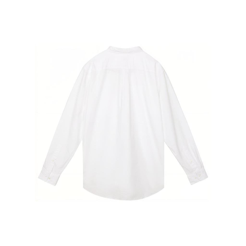 Uniqlo Plain Minimalist Long Sleeve Shirt Unisex Shirts White 450260-00