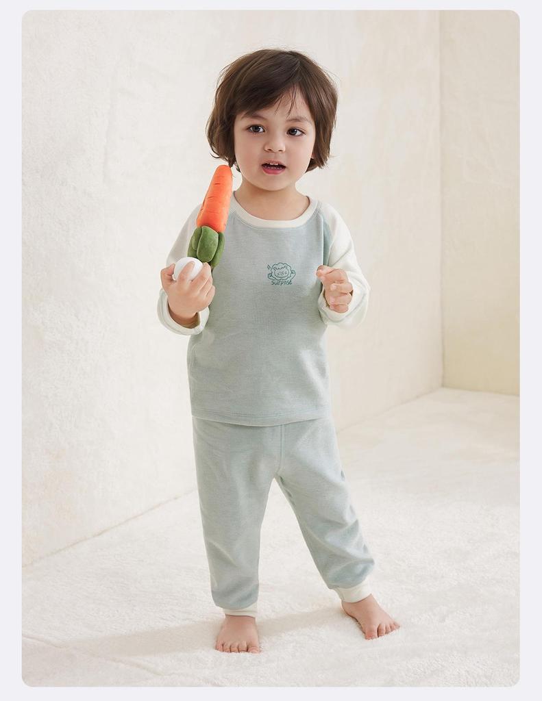 Willberu Seamless Thermal Underwear Set for Kids - Autumn/Winter Long Johns for Boys & Girls