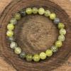 Natural Serpentine A Gemstone 8mm Round Beads Bracelet 7.5" Handmade Gift For Thanksgiving RBB-55