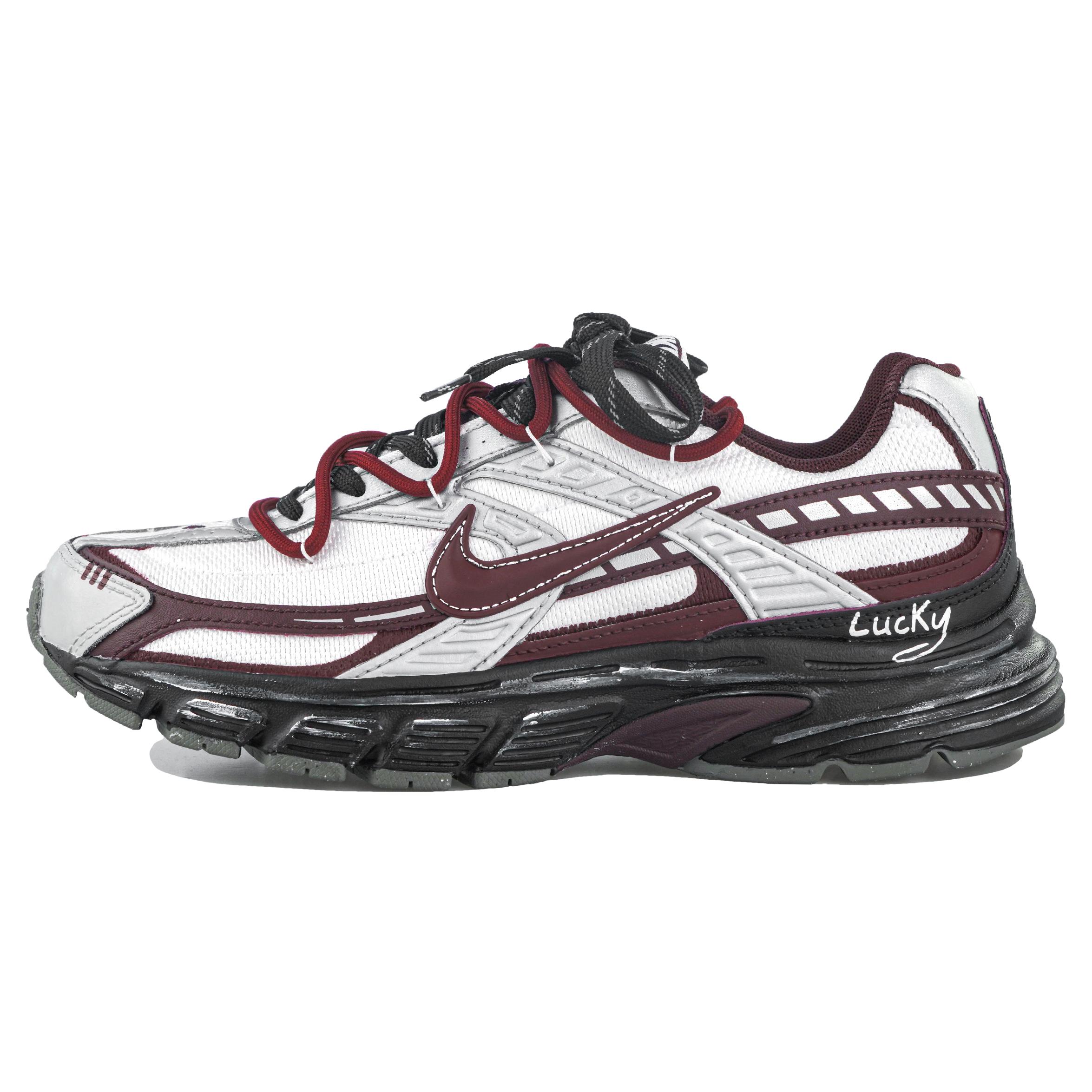 

Nike Initiator Cushioning Abrasion Resistant Low top Commute Running Shoes Unisex Black Red IB4688-111(Team1876-) 42.5