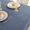 Dot Plaid Cotton Plaid Tablecloth Lace Tassel Rectangle Dining Table Cloth Dust Cover