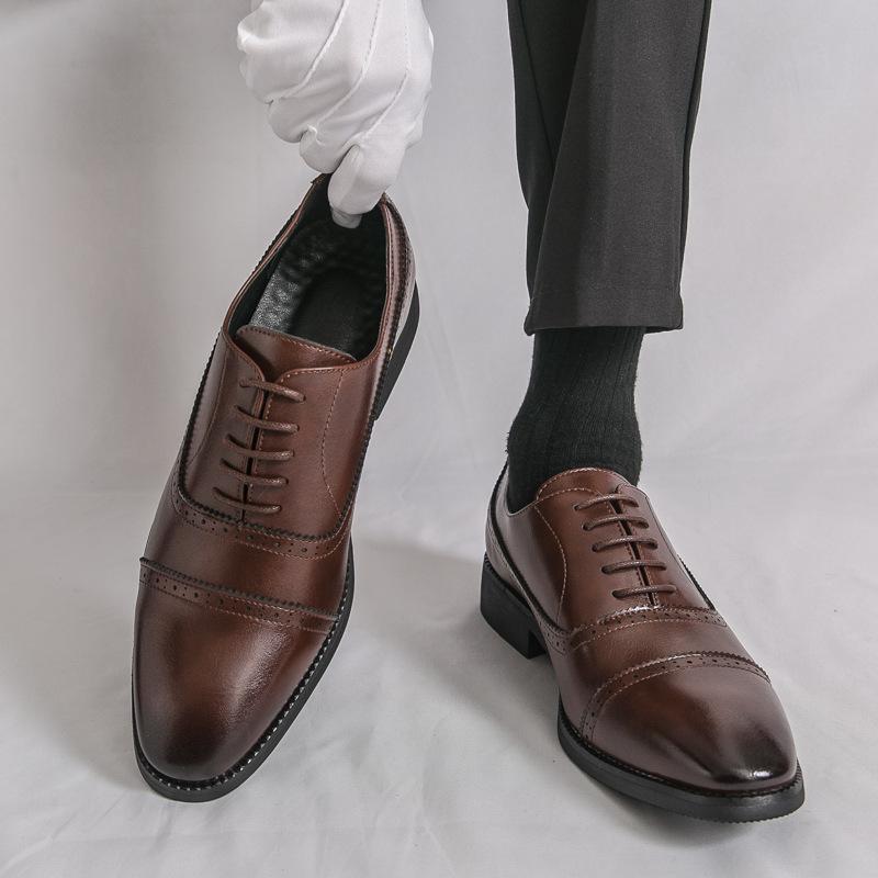 Men's Large Size Formal Leather Shoes - Business, Nightclub, Wedding Groom Collection