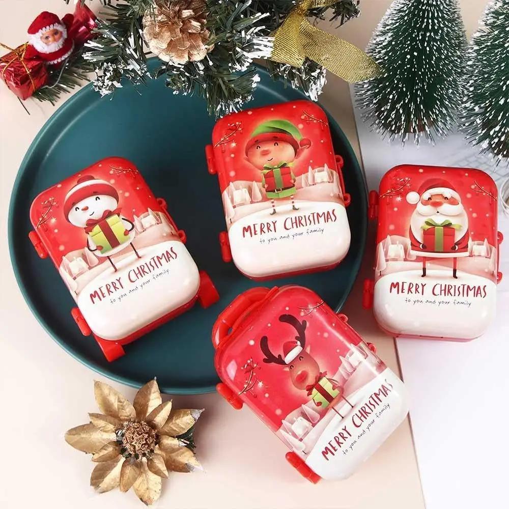 1-20PCS Christmas Mini Trolley Candy Box Cartoon Coin Purse Creative Kids Holiday Gift Box Party Favor Christmas Decoration