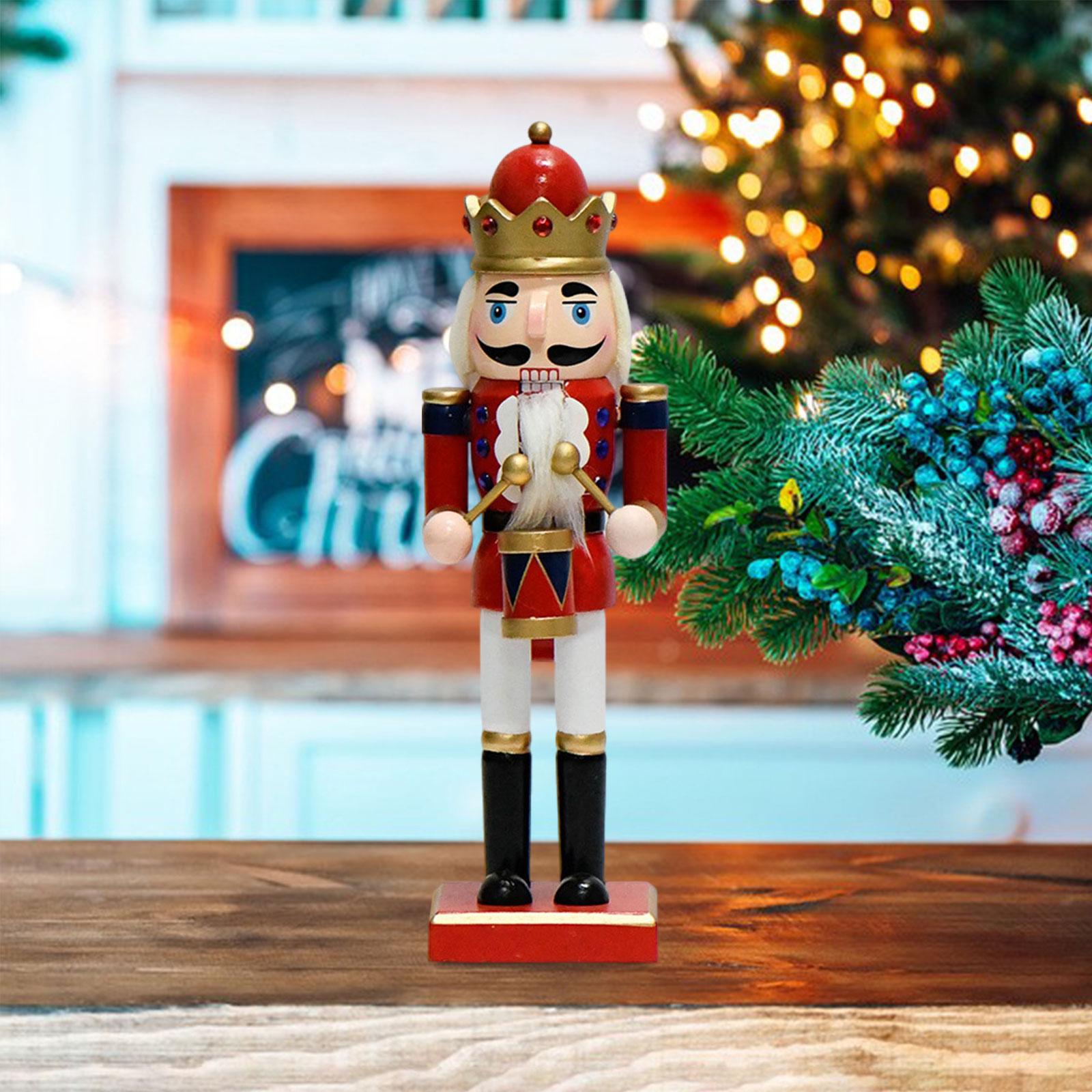 Wooden Nutcracker Christmas Decoration Crafts Ornament Nutcracker Figurine
