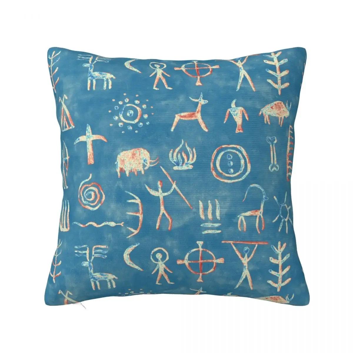 

Племенной Древний Человек Охотится на Животное Наволочки Кровать Автомобиль Подушка Чехол Милый Чехол для Подушки 66x66cm бежевый