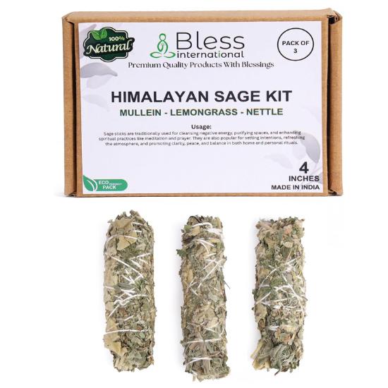 

Bless-International Гималайский шалфей-Коровяк-Крапива-Лемонграсс-4 дюйма длиной Pack Of 3