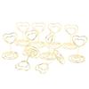 20Pcs Table Number Holder Heart Shaped Stable Sturdy Metal Widely Used Place Card Holder for Home School